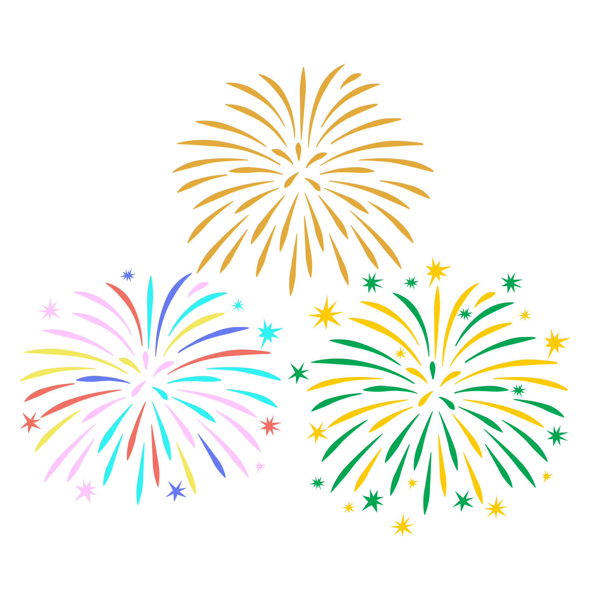 Fireworks vector illustration isolated. Fireworks display in celebration  background. 8350437 Vector Art at Vecteezy