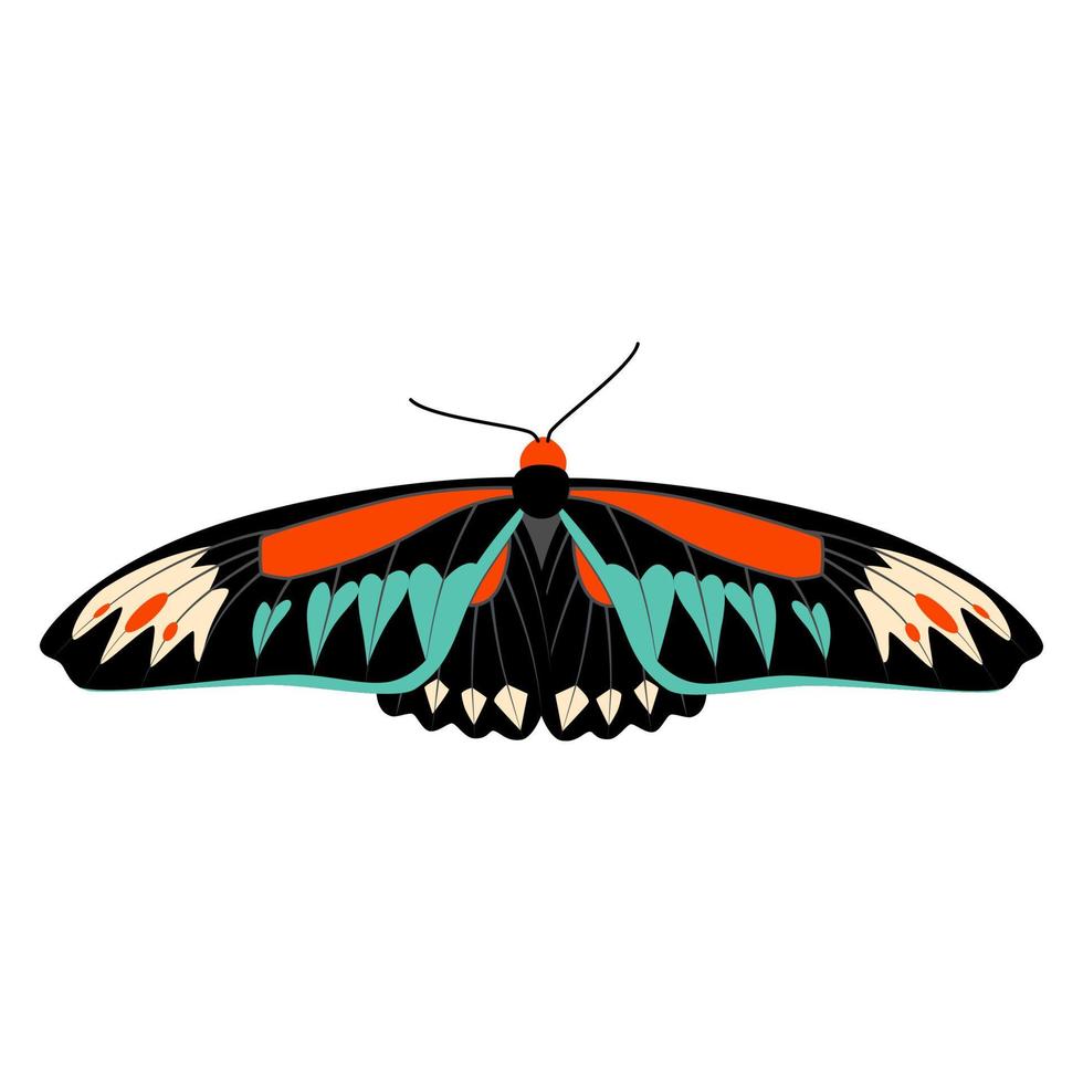 clipart de ilustración de vector de mariposa. linda mariposa aislada.