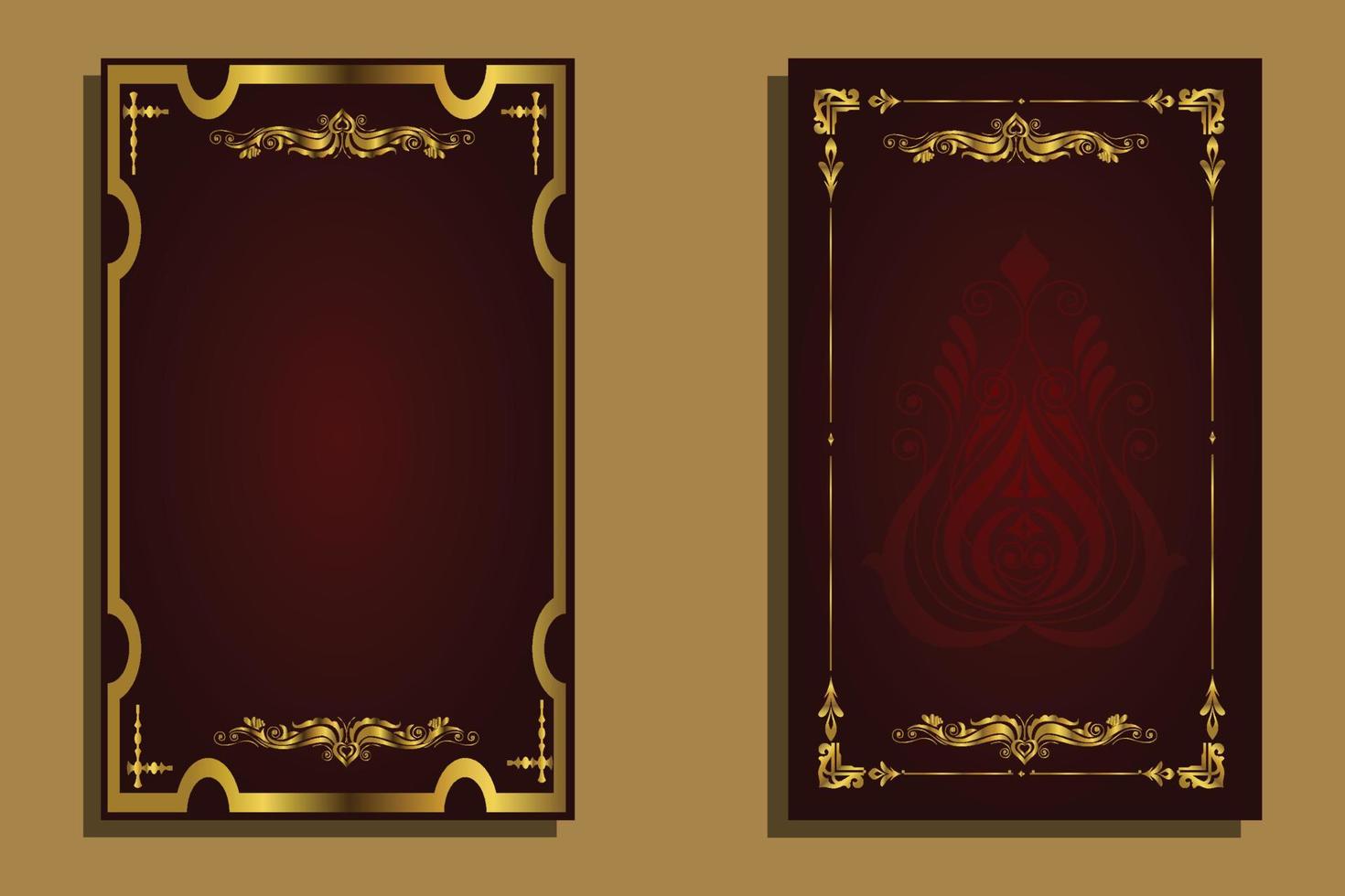 vintage background with golden frame vector