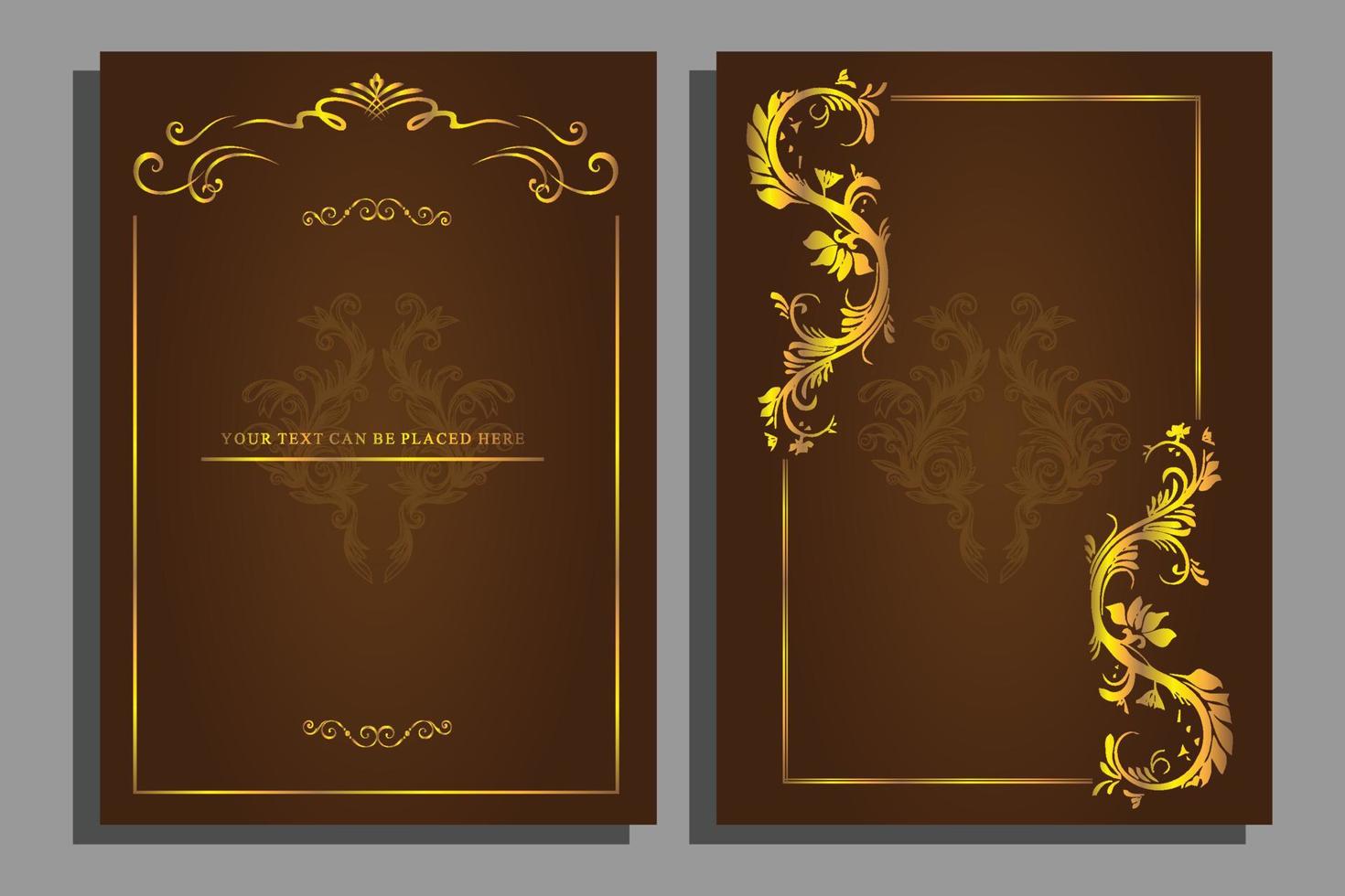 vintage background with golden frame vector