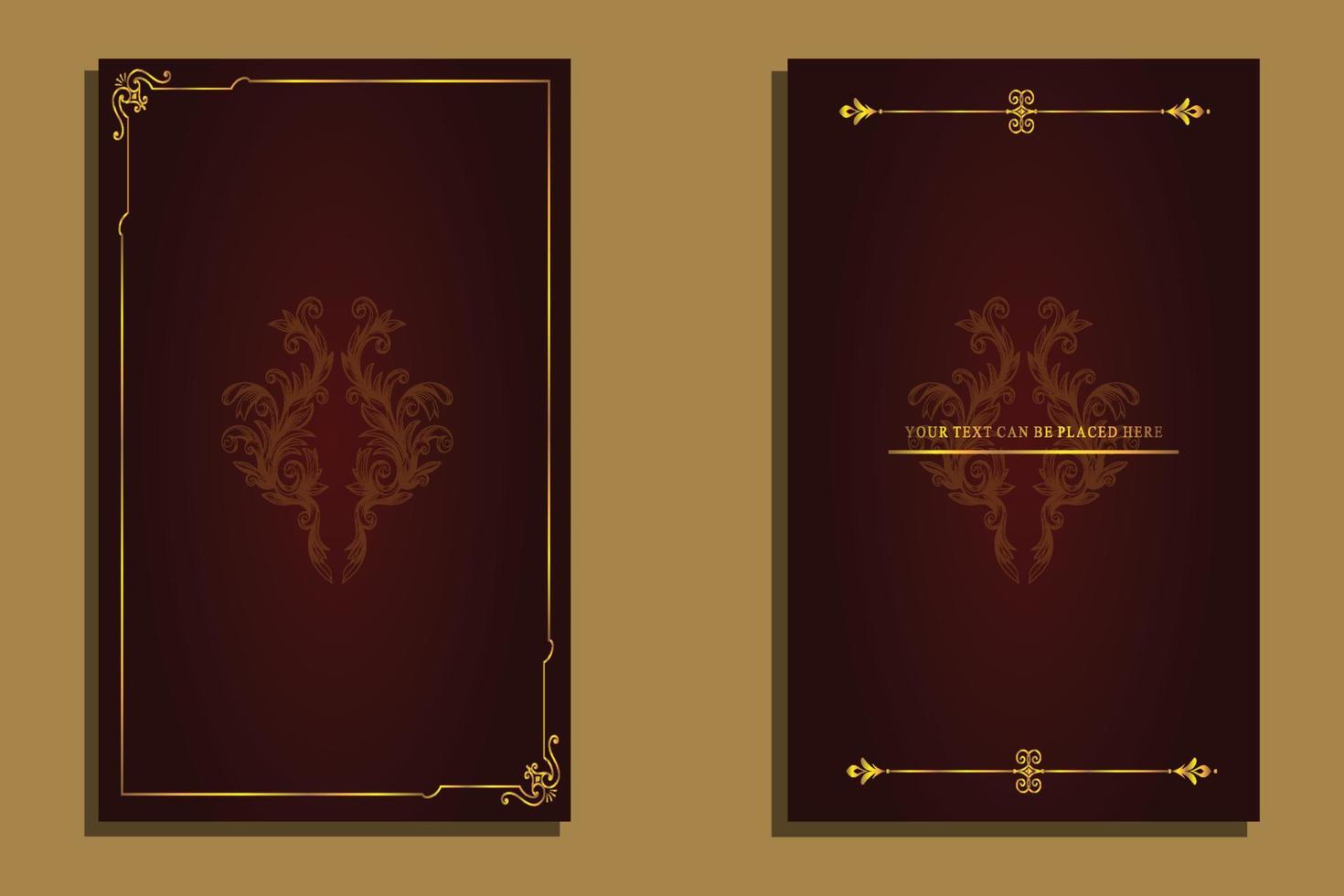 vintage background with golden frame vector