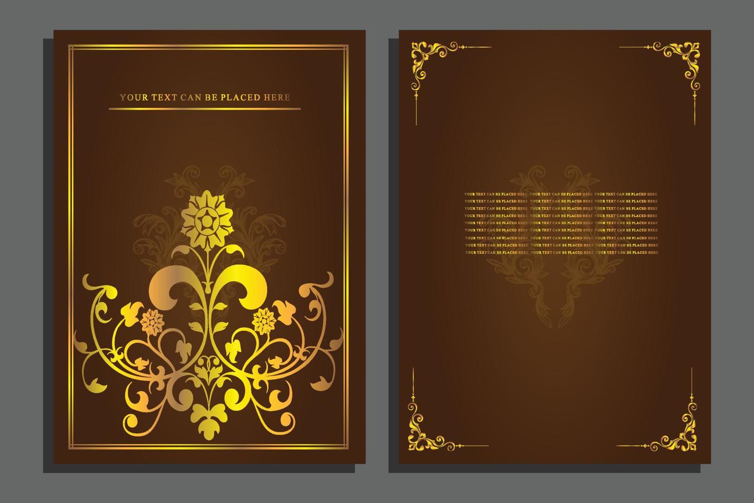 vintage background with golden frame vector