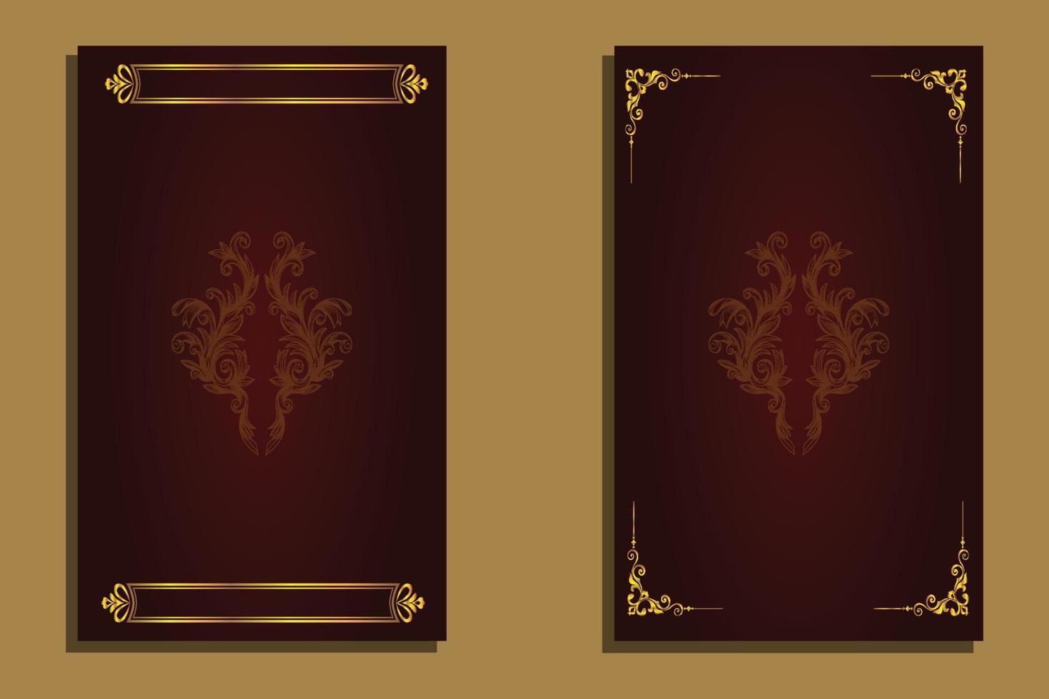 vintage background with golden frame vector