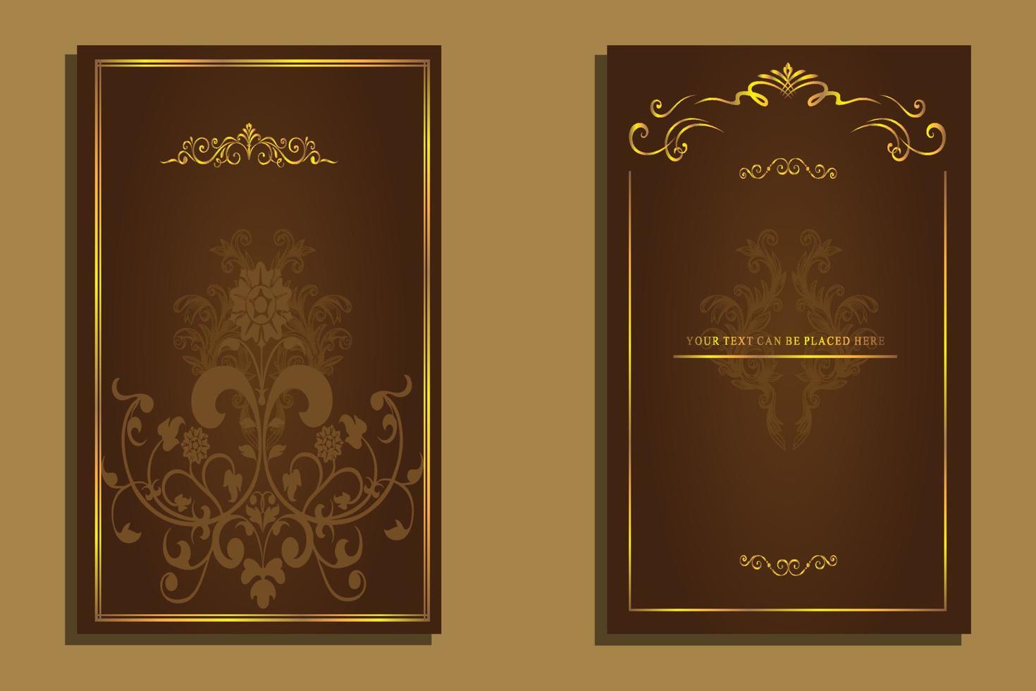 vintage background with golden frame vector
