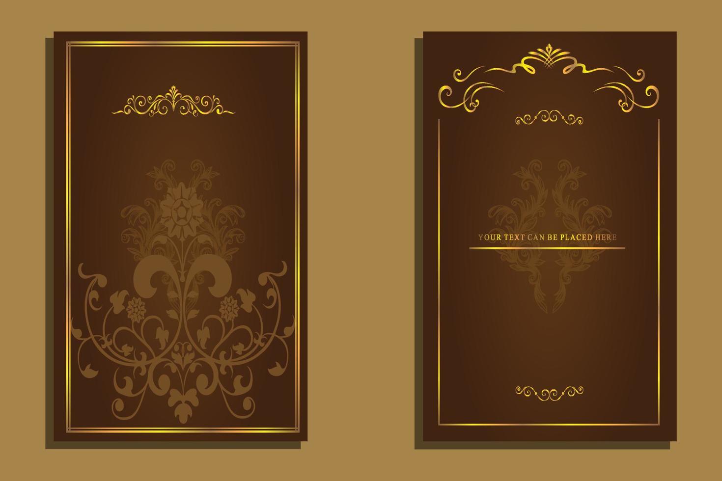 vintage background with golden frame vector