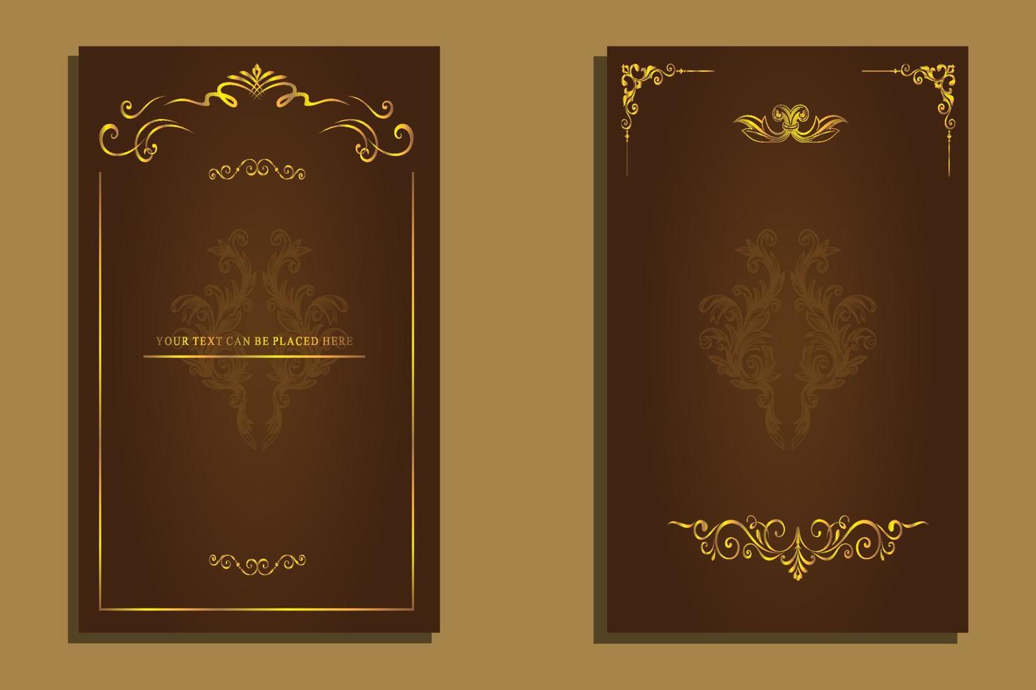 vintage background with golden frame vector