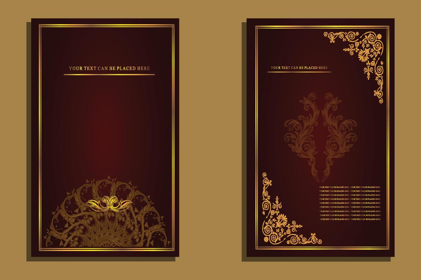 vintage background with golden frame vector