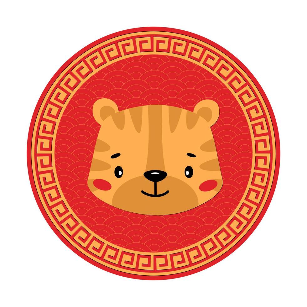 signo del zodiaco chino tigre. animales año nuevo chino vector