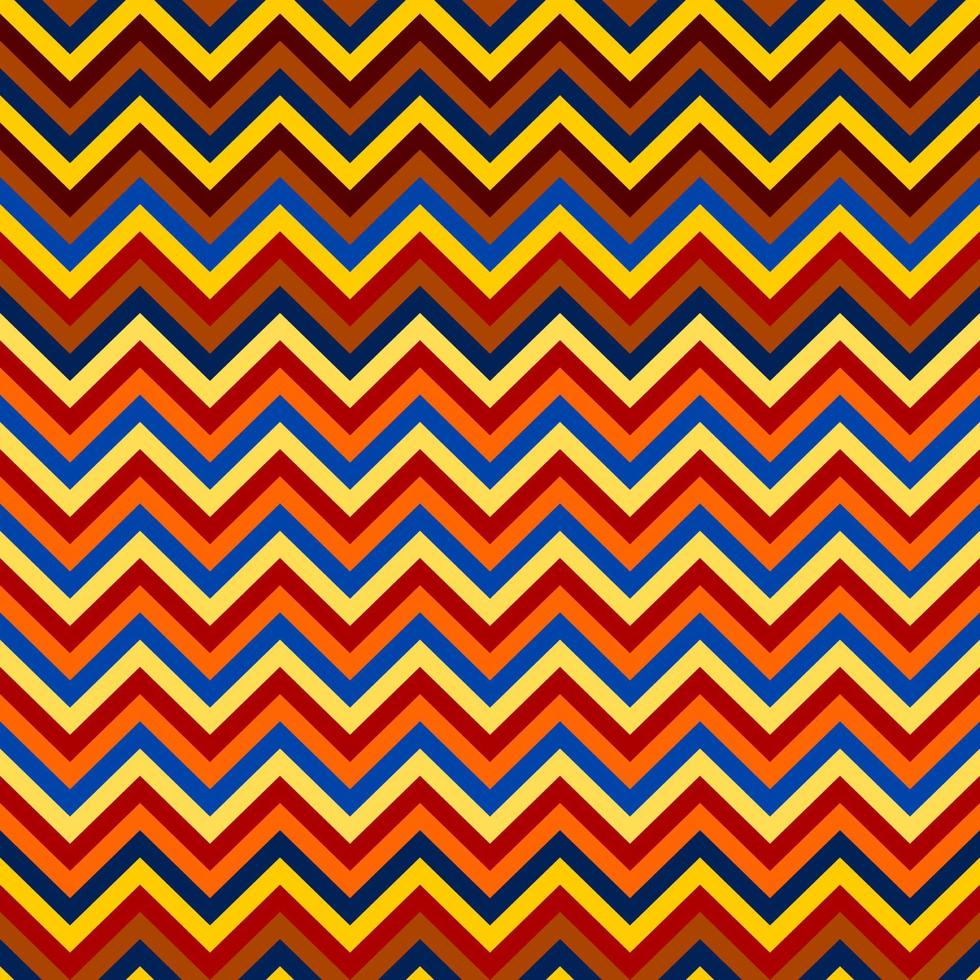 Editable Vector of Abstract Colorful Zigzag Shapes Seamless Pattern for Creating Background