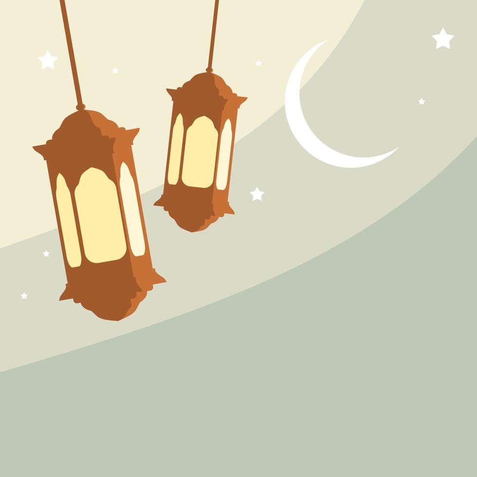 Editable Arabic Lantern Vector Illustration Background for Islamic Moments Like Ramadan and Eid