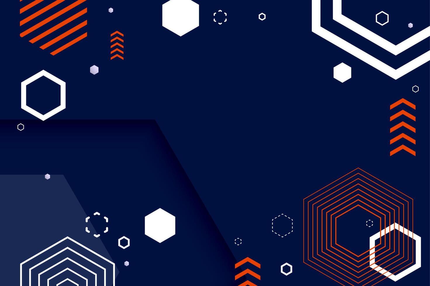 abstract hexagon background template vector