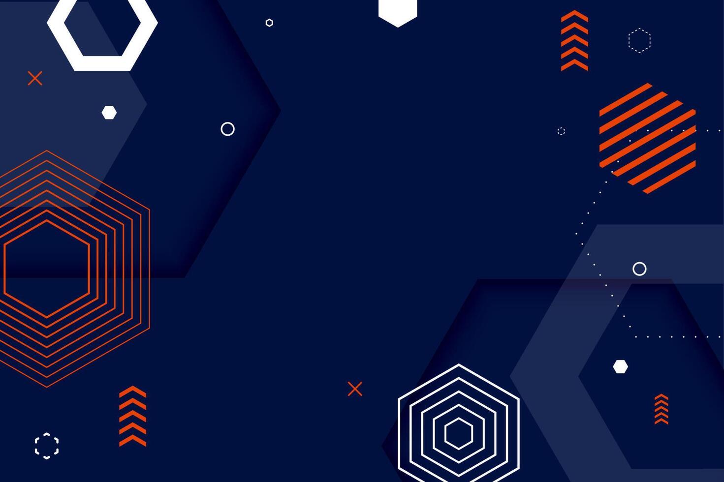 abstract hexagon background template vector