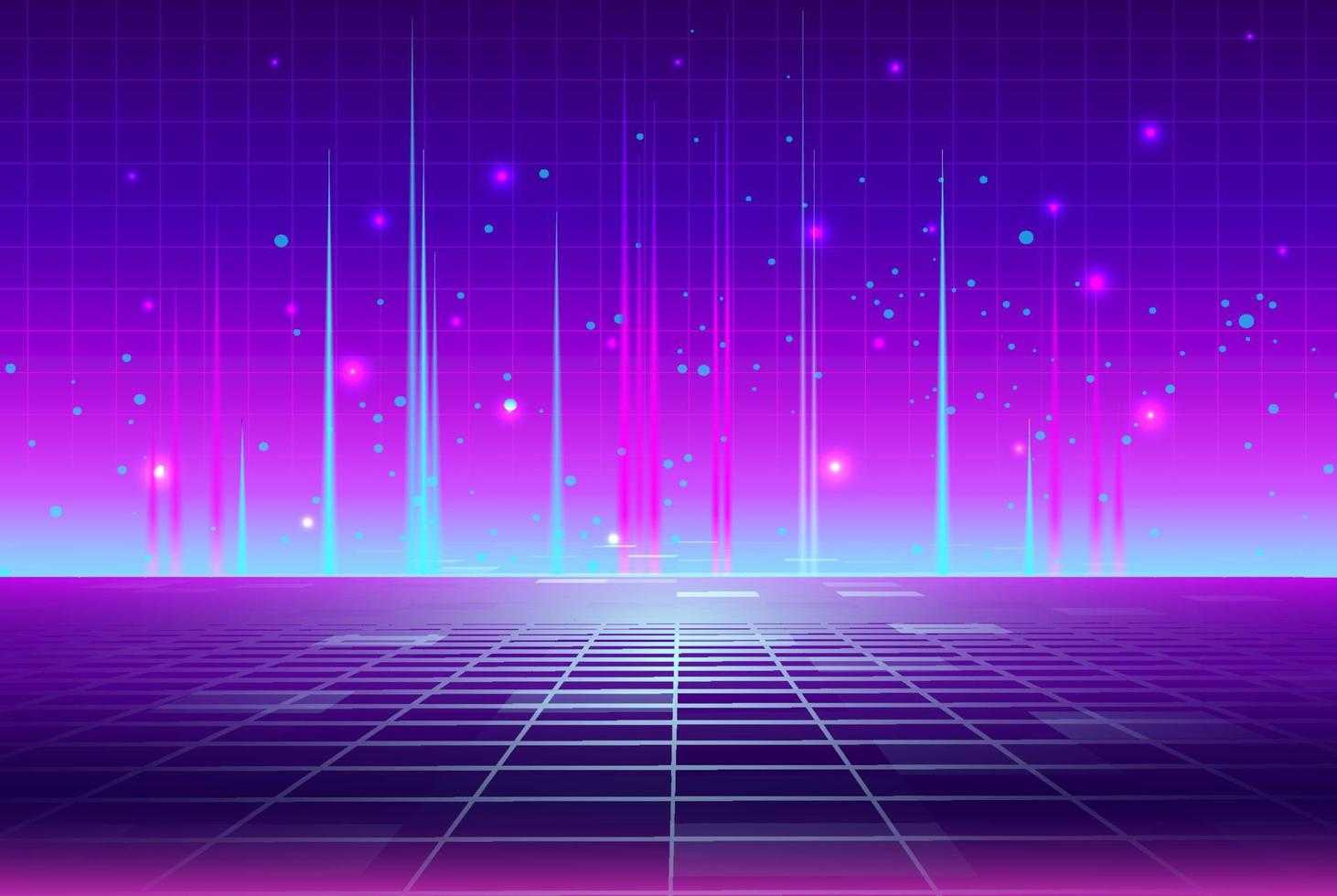 metaverse blue purple technology background template vector