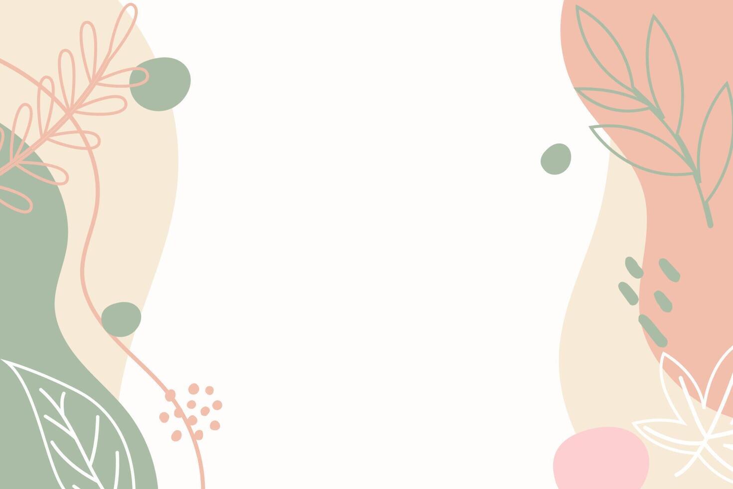 abstract background with leaves and pastel color vector
