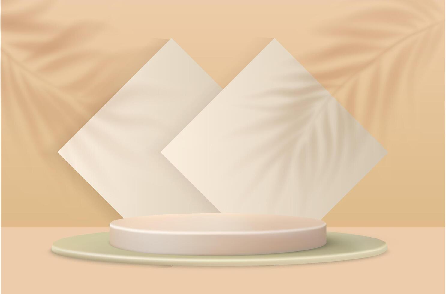 3d podium product display template vector