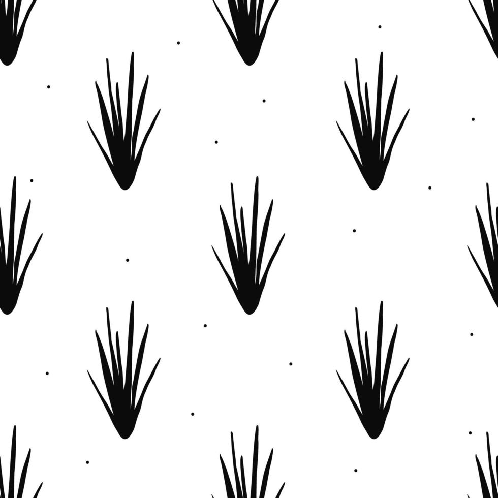 Vector flat hand drawn seamless pattern