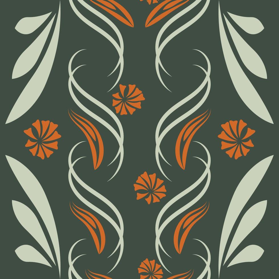 Folk flowers print Floral pattern Ethnic art vector