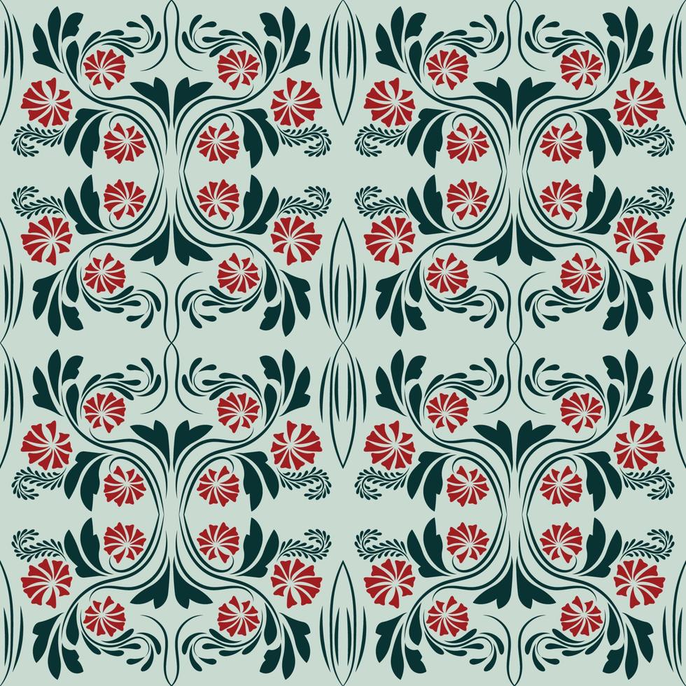 Folk flowers print Floral pattern Ethnic art vector