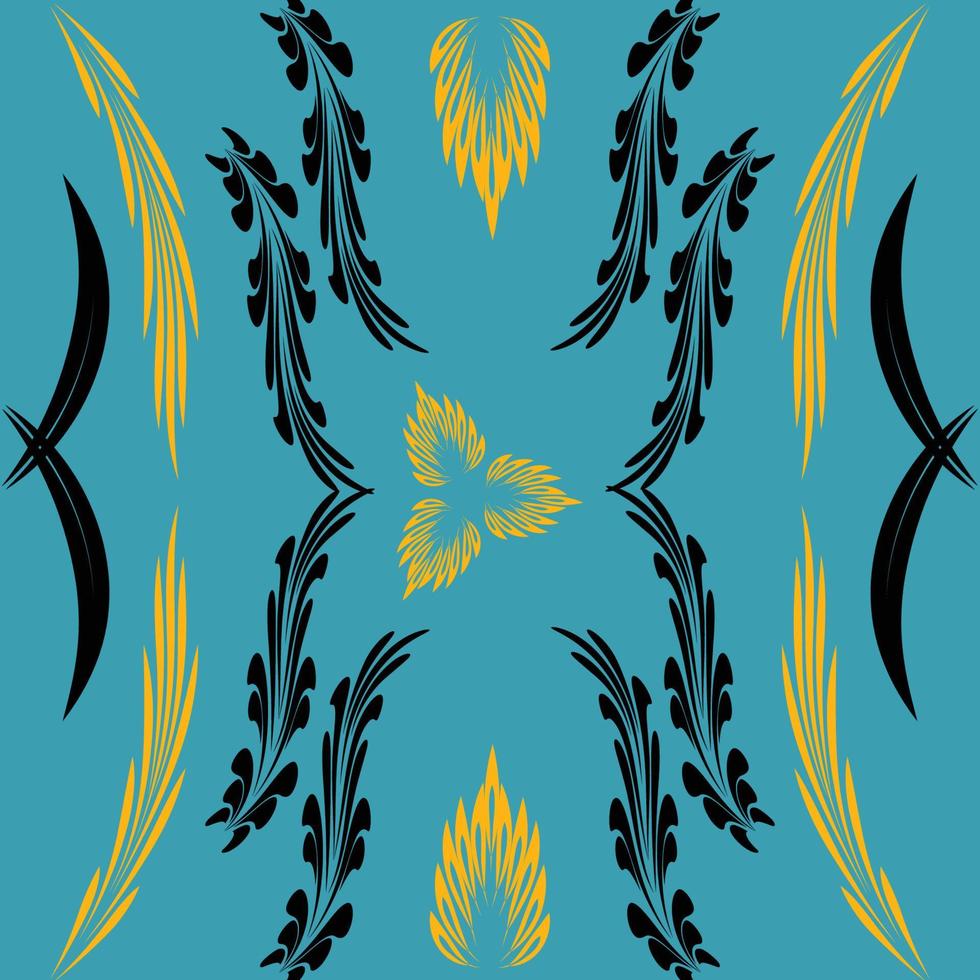 Folk flowers print Floral pattern Ethnic art vector
