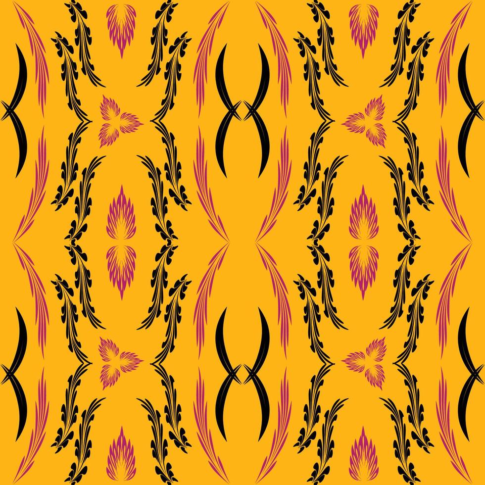 Folk flowers print Floral pattern Ethnic art vector