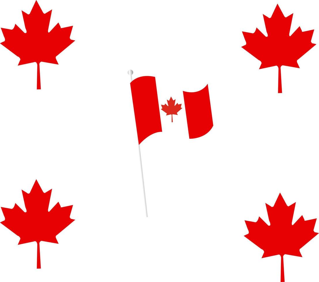 bandera del país canadá feliz día 01 de julio.perfecto para el día independiente de fondo canadá. vector