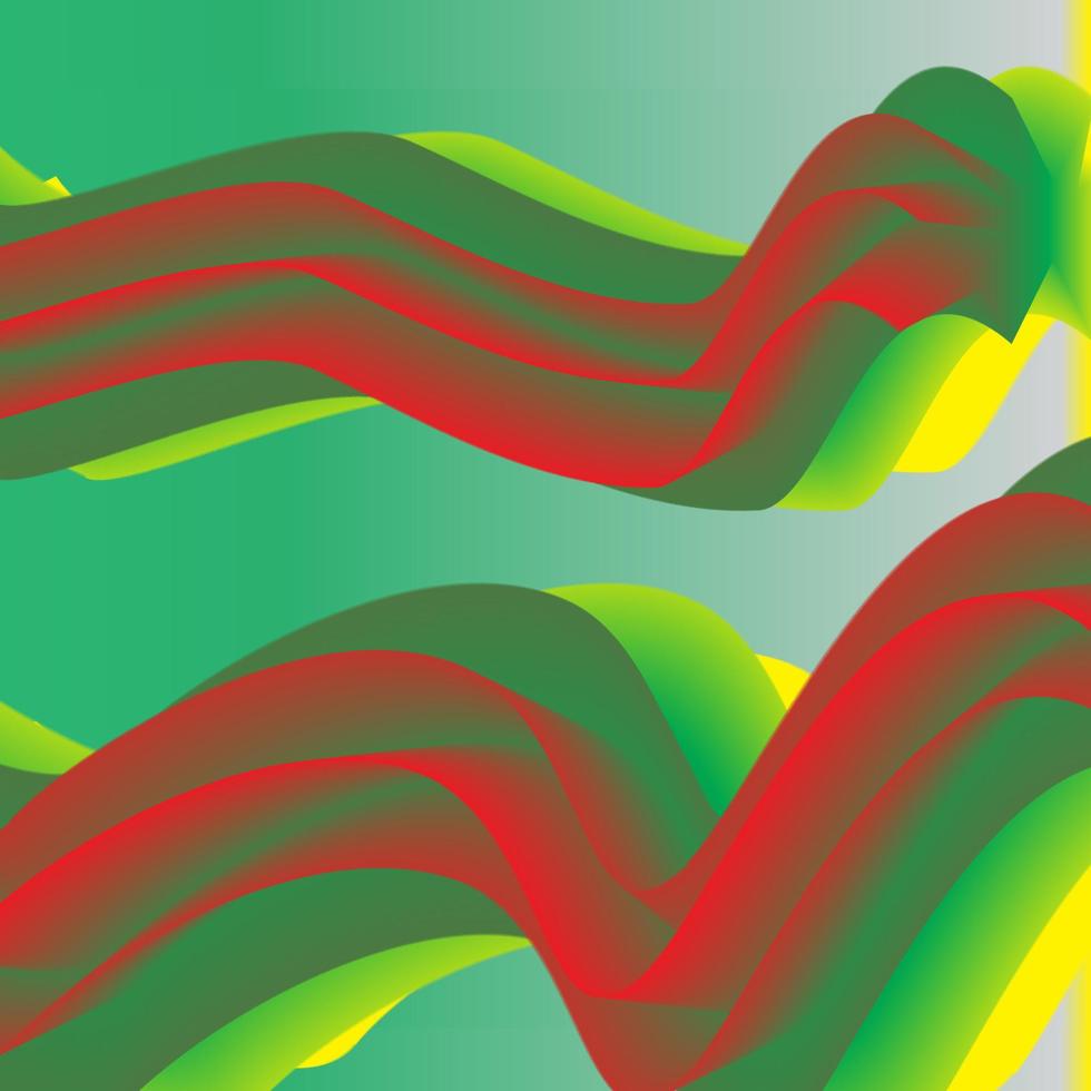 fondo abstracto del arco iris verde, amarillo y rojo. vector