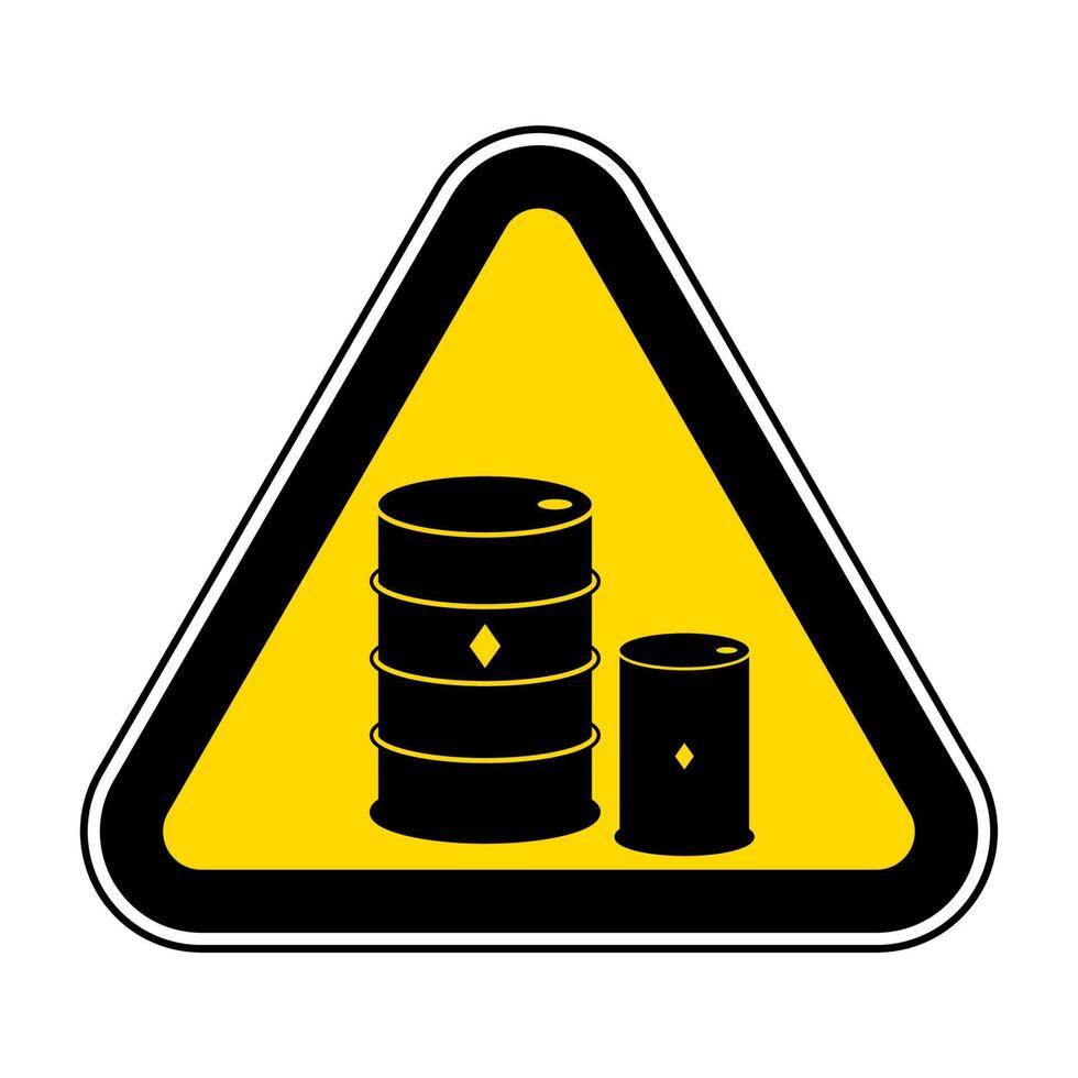 Chemical Drums Black Icon White Background vector