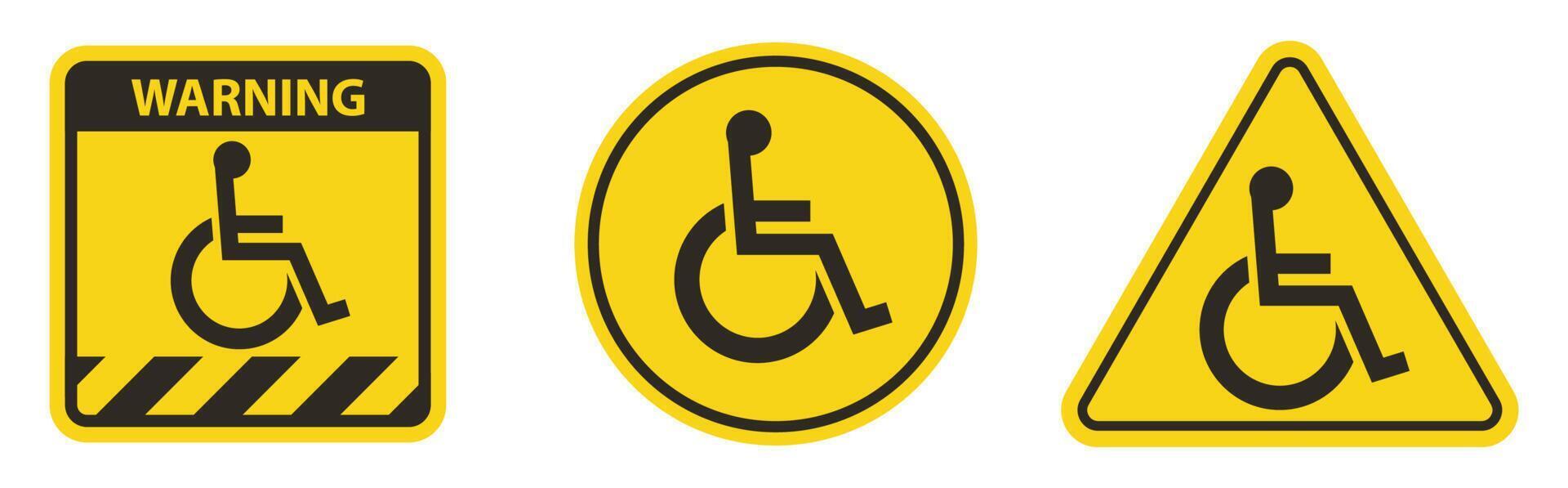 Accessible Parking Sign On White Background vector