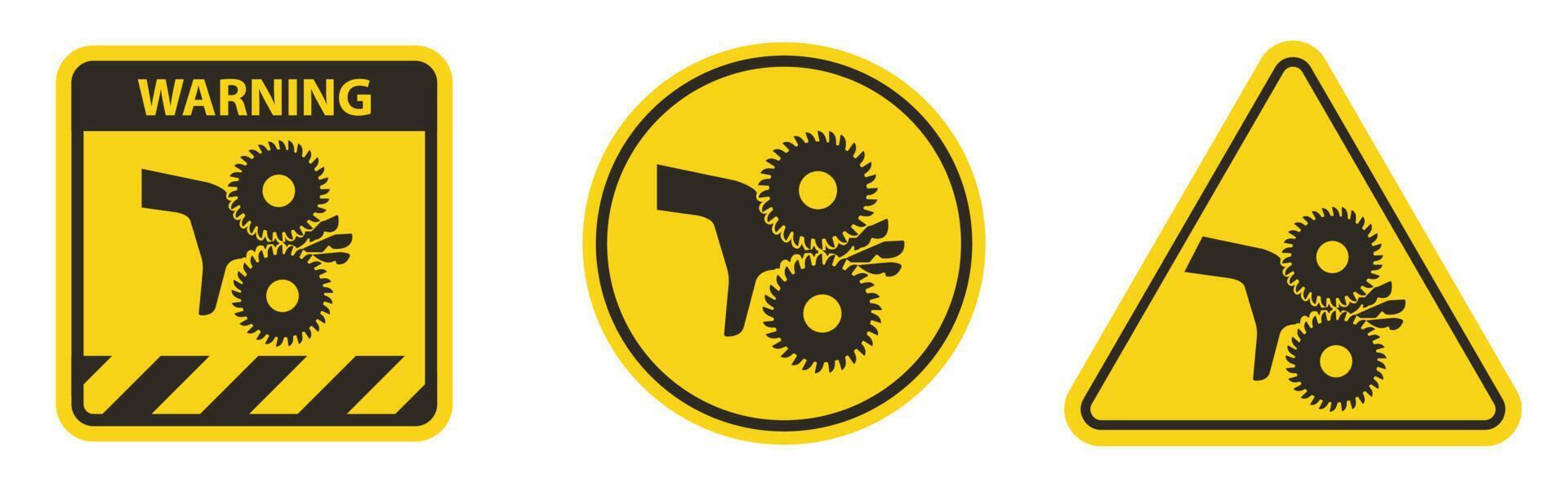 Cutting of Fingers Rotating Blades Symbol Sign, Vector Illustration, Isolate On White Background Label .EPS10