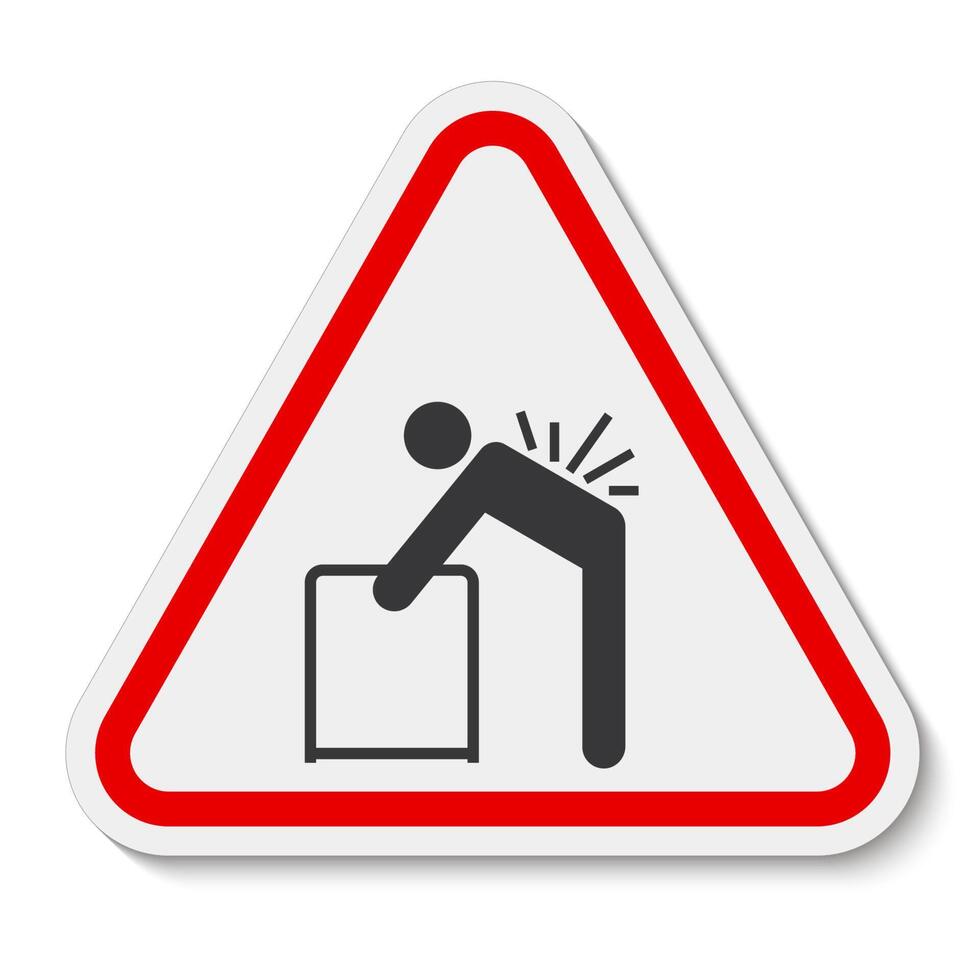 Lifting Hazard May Result In Injury See Safety Manual For Lifting Instructions vector