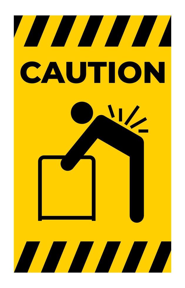 Lifting Hazard May Result In Injury See Safety Manual For Lifting Instructions vector