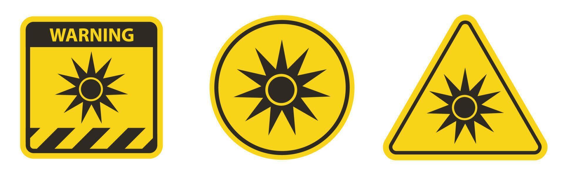 Beware Optical Radiation Symbol Isolate On White Background,Vector Illustration EPS.10 vector