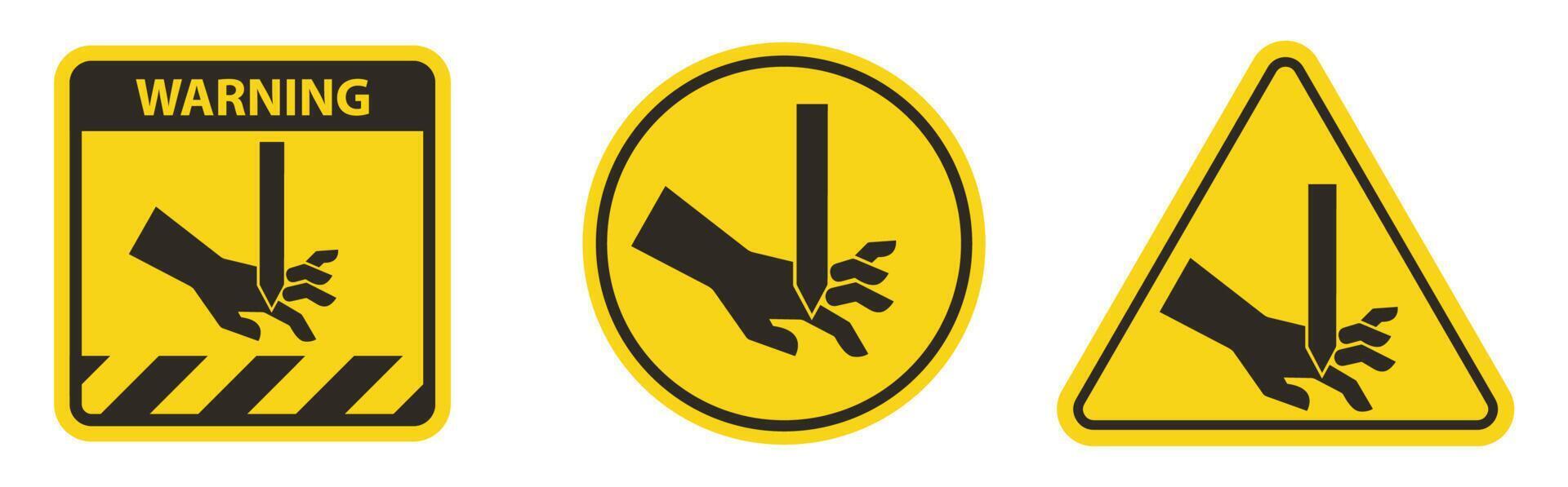 Cutting of Fingers Straight Blade Symbol Sign Isolate on White Background,Vector Illustration vector