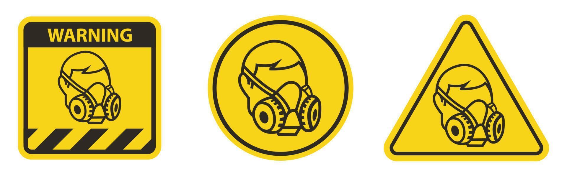 Symbol Wear Respirator sign Isolate On White Background,Vector Illustration EPS.10 vector