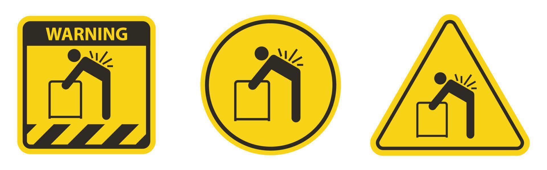 Lifting Hazard May Result In Injury See Safety Manual For Lifting Instructions vector