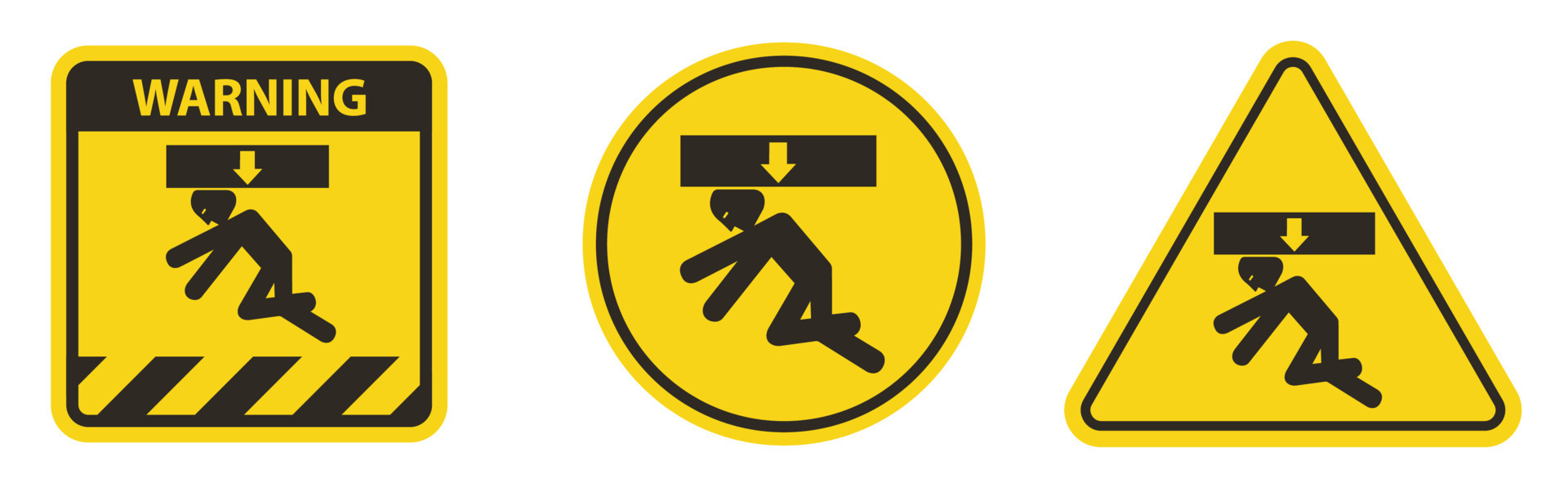 Body Crush Force From Above Symbol Sign, Vector Illustration, Isolate