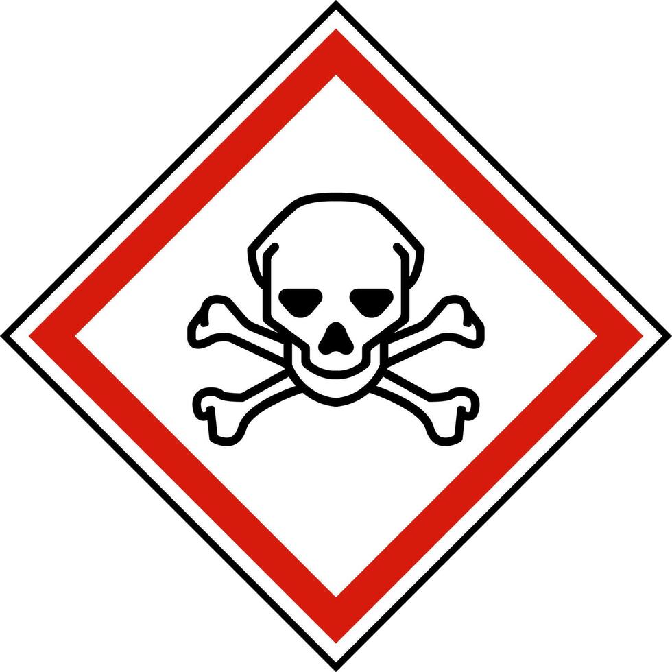 Toxic Symbol Label On White Background vector