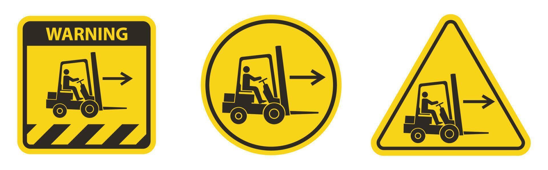 Forklift Point Right Symbol Sign Isolate On White Background,Vector Illustration EPS.10 vector