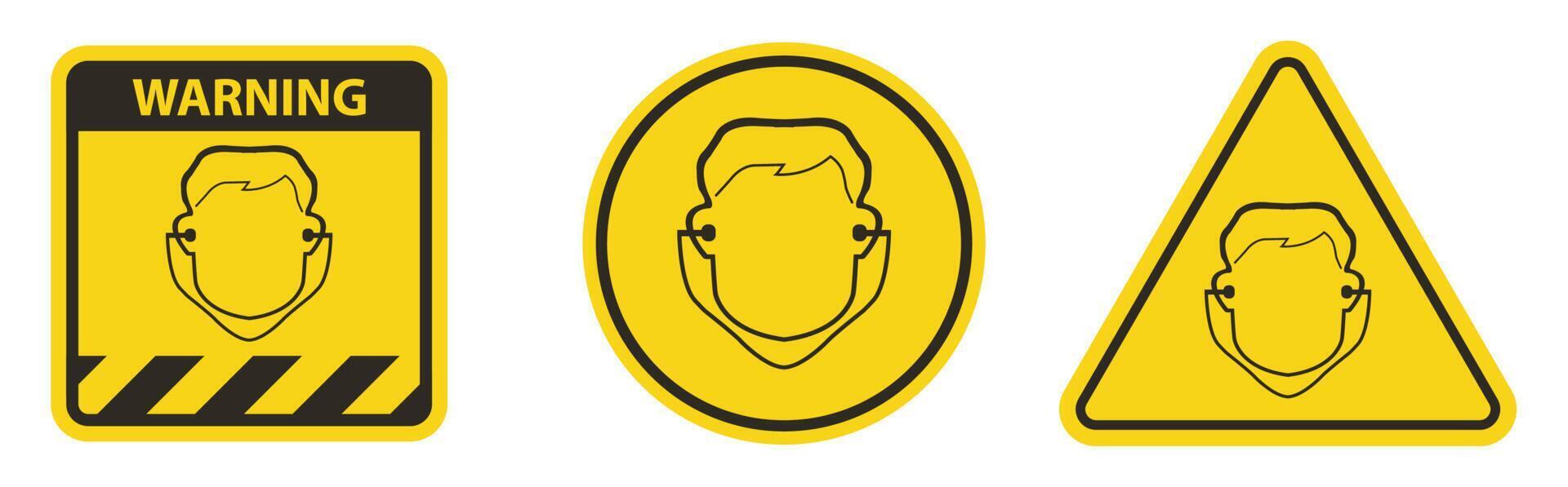 Symbol Wear Ear Plug Sign Isolate On White Background,Vector Illustration EPS.10 vector