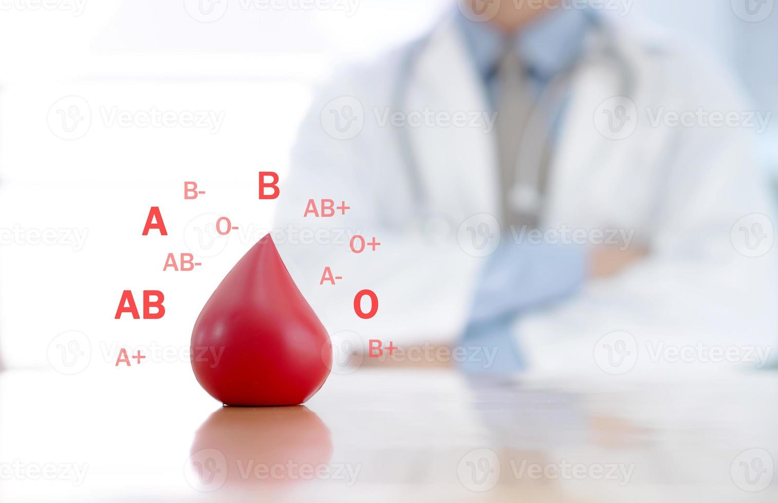 donar conceptos médicos del grupo sanguíneo foto
