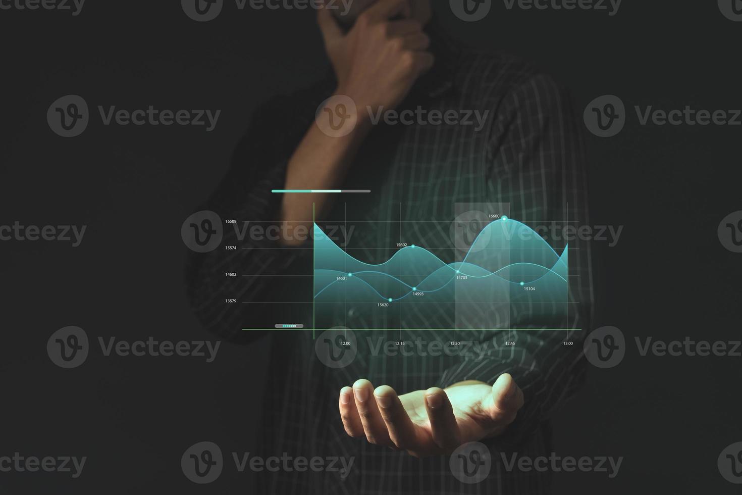 business finance technology and investment concept. Stock Market Investments Funds and Digital Assets. photo