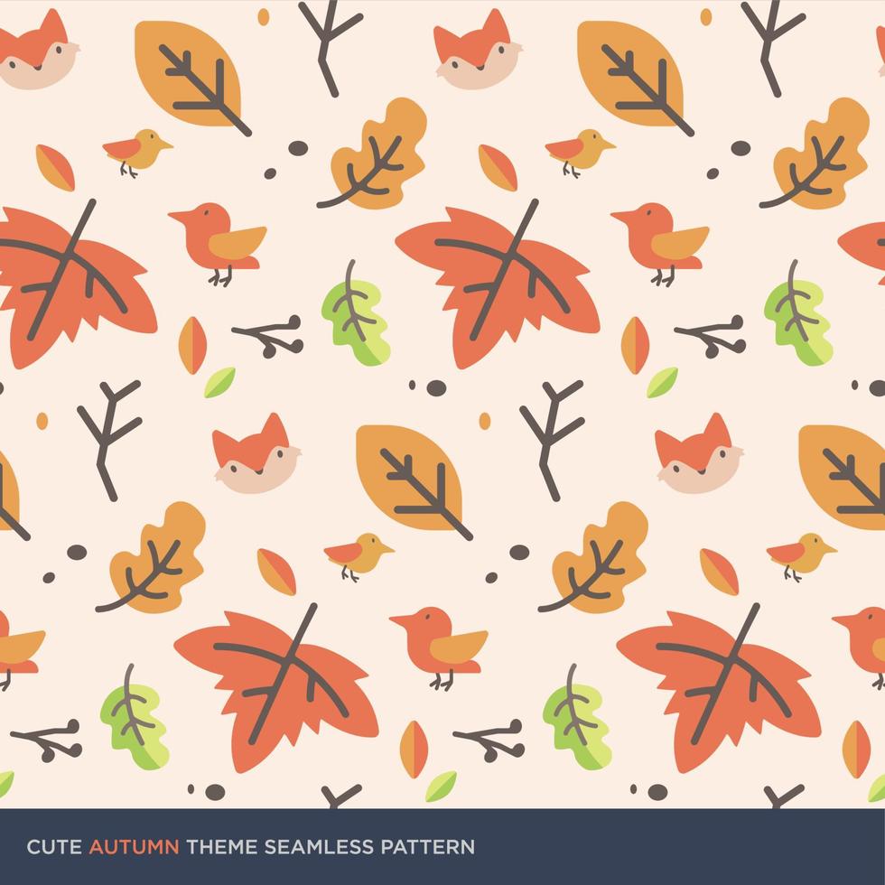 lindo otoño tema vector de patrones sin fisuras