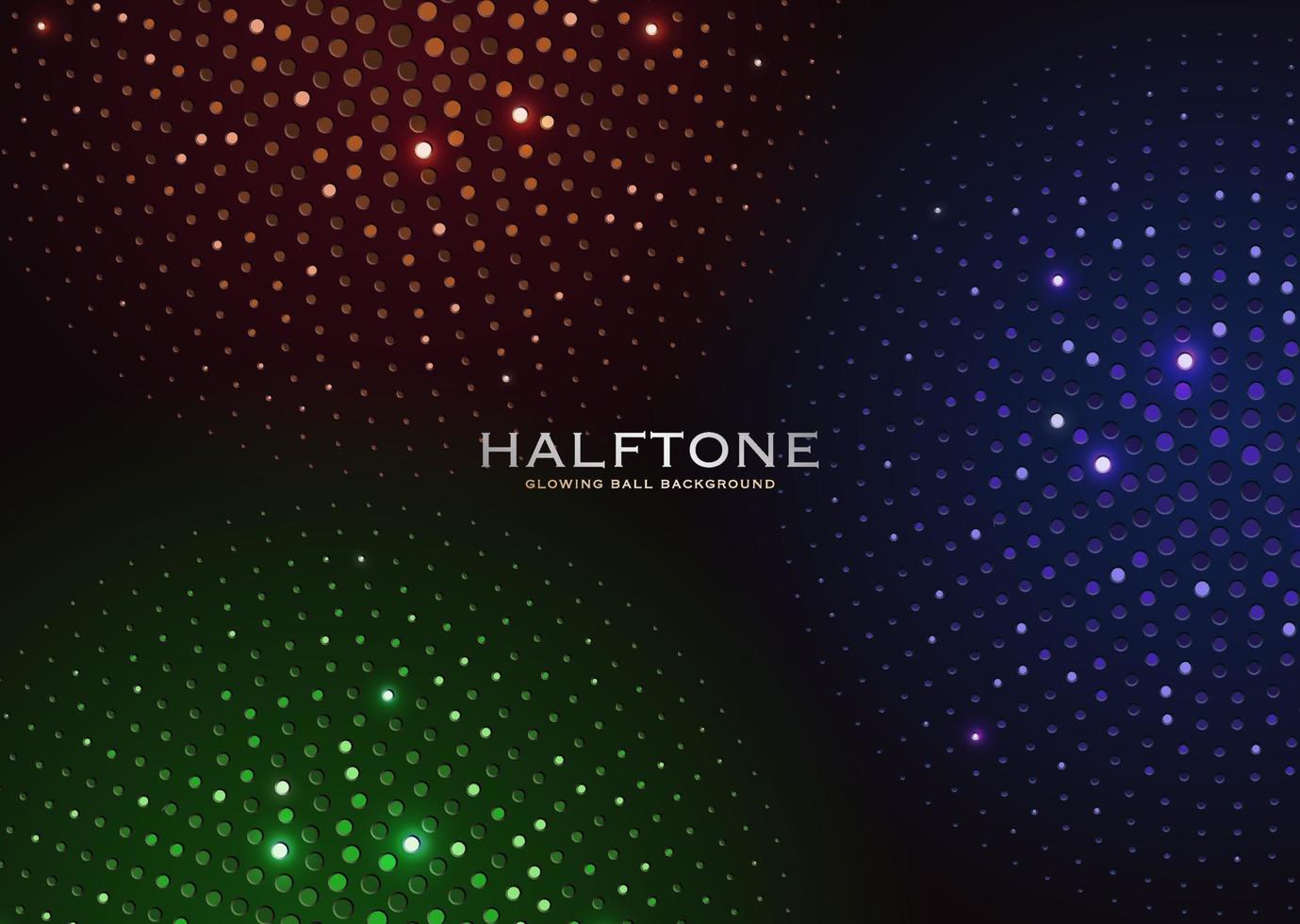 3d colorful vibrant Halftone disco glowing glitter ball background cover template vector