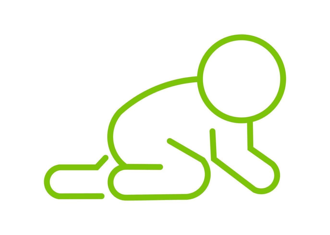 baby crawl icon or symbol design vector