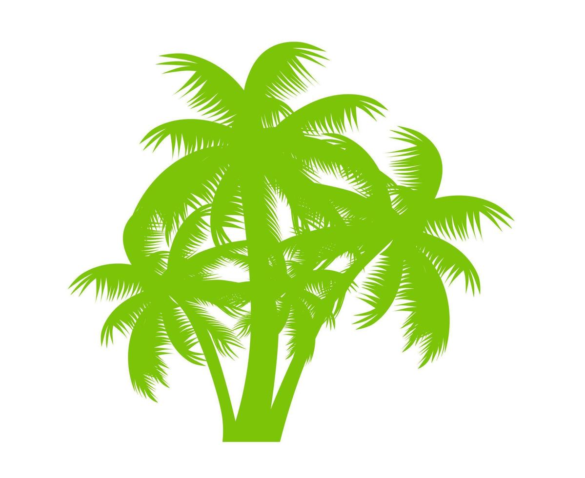 vector de forma de árbol de coco, ilustración, icono o diseño de símbolo