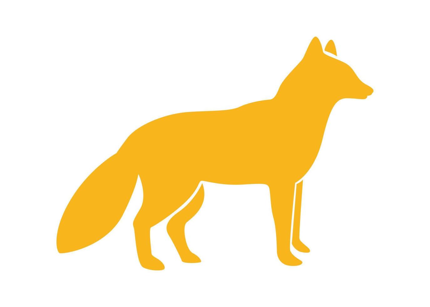 diseño de icono o símbolo de forma de lobo vector