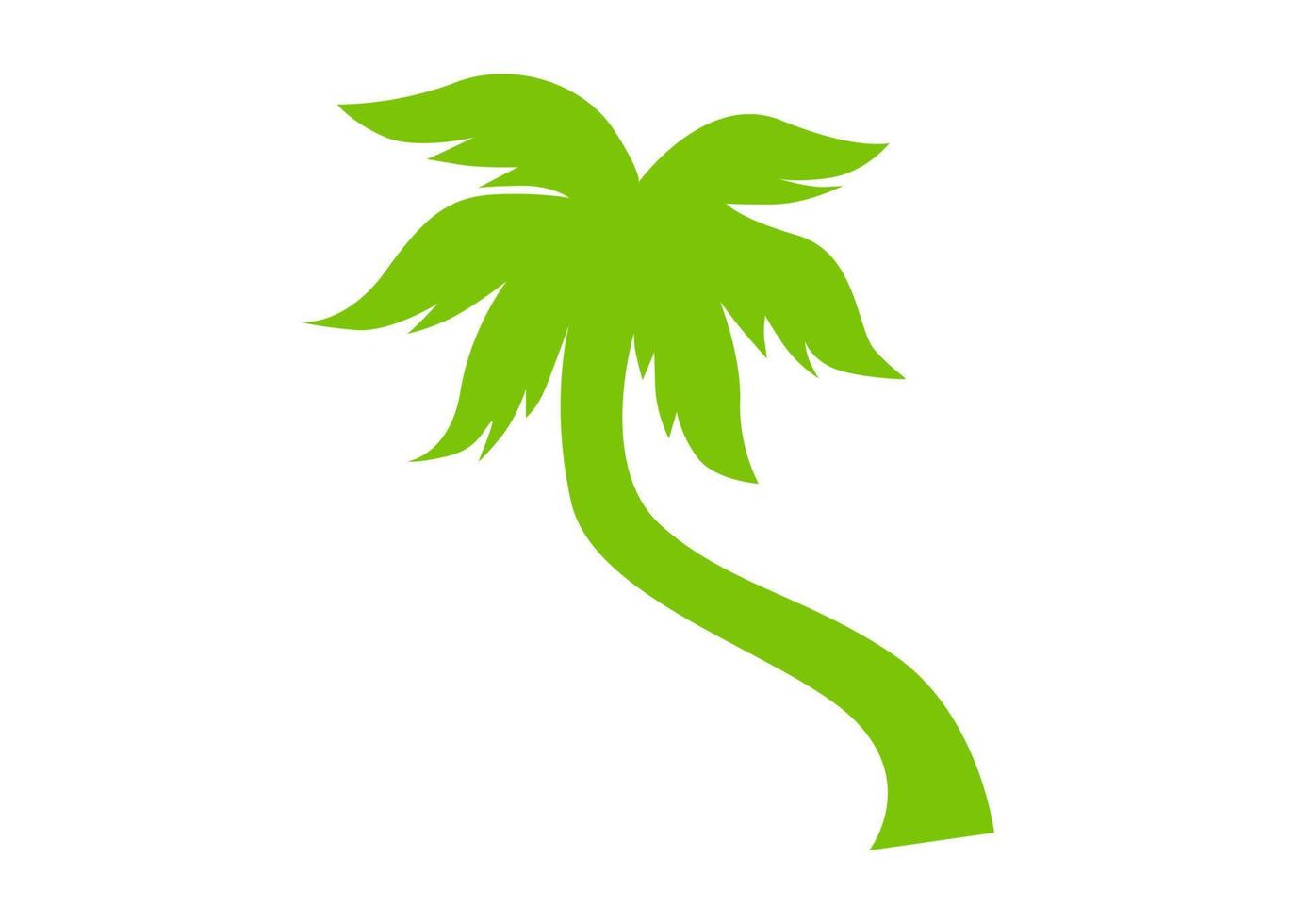 icono de forma de árbol de coco o diseño de símbolo vector