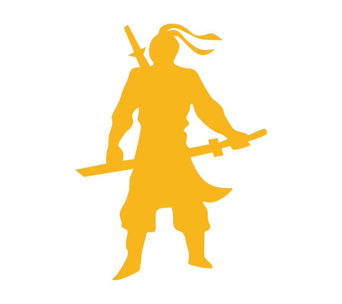 ninja shape vector, illustration, icon or symbol design vector