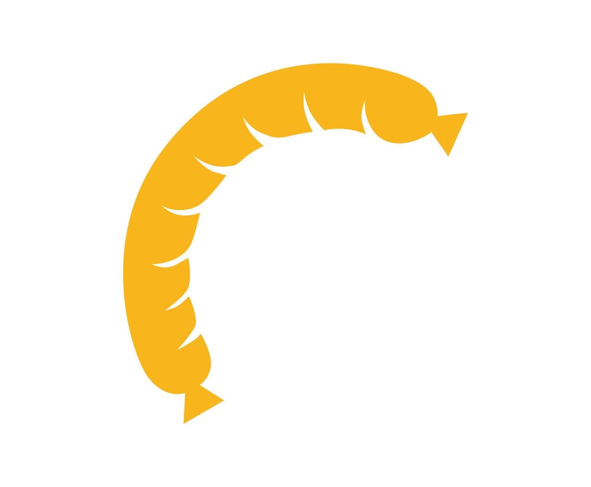 sausage shape vector, illustration, icon or symbol design vector