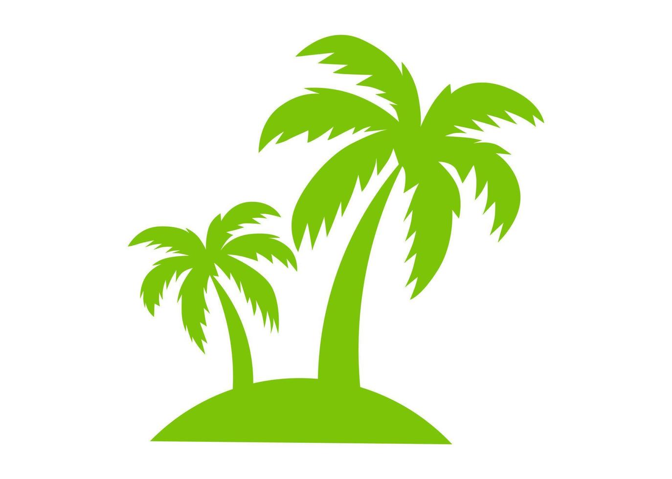 icono de forma de árbol de coco o diseño de símbolo vector